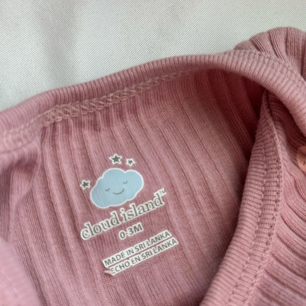 Pink baby outfit set